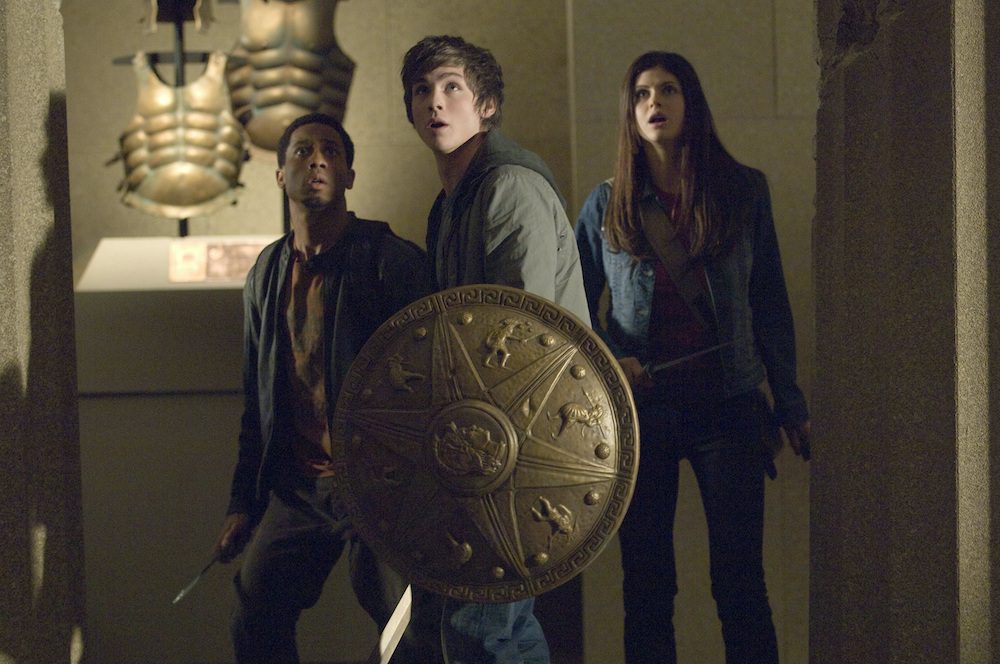 Grover Underwood, Percy Jackson and Annabeth Chase in the 2005 film Percy Jackson & the Olympians: The Lightning Thief